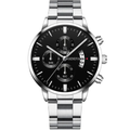 Relógio Sophisticated Design Silver Black - GENEVA