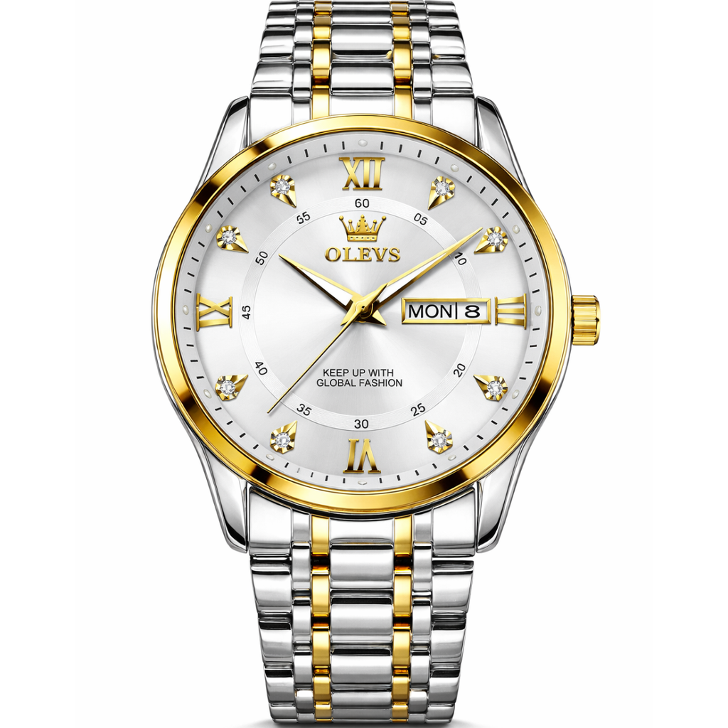 Relógio Refined Design Gold White -  OLEVS
