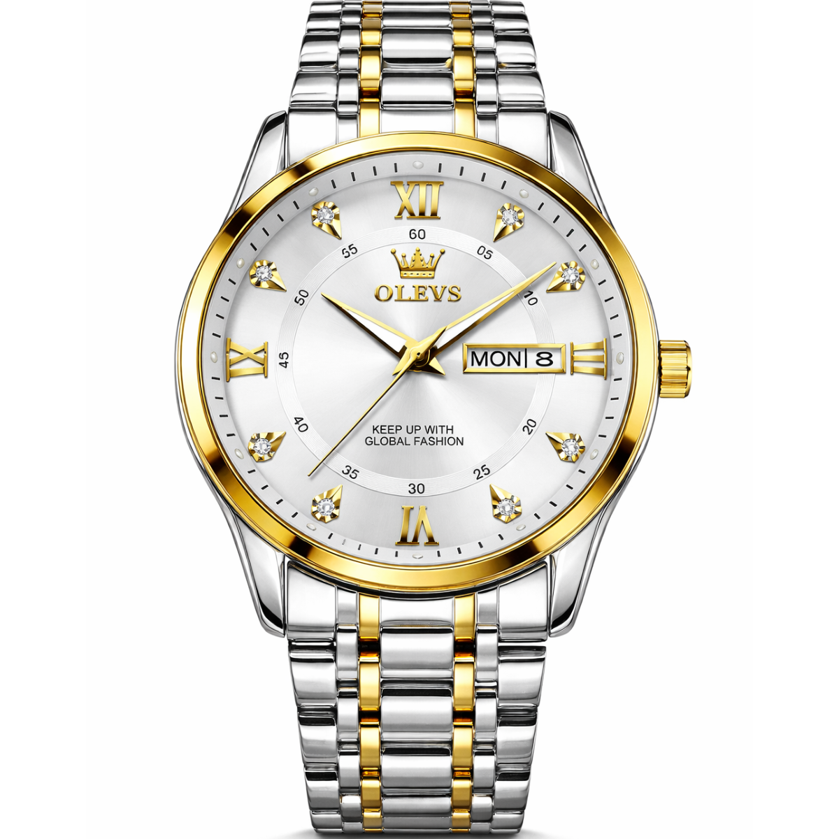 Relógio Refined Design Gold White -  OLEVS