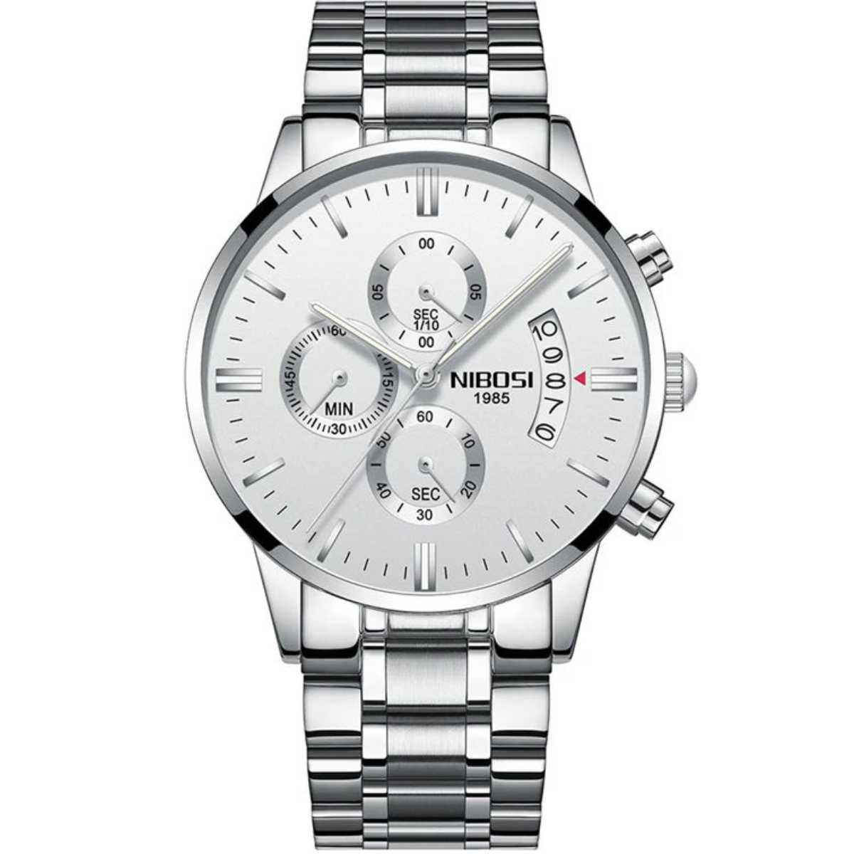 Relógio Classic Grandeur Silver - NIBOSI