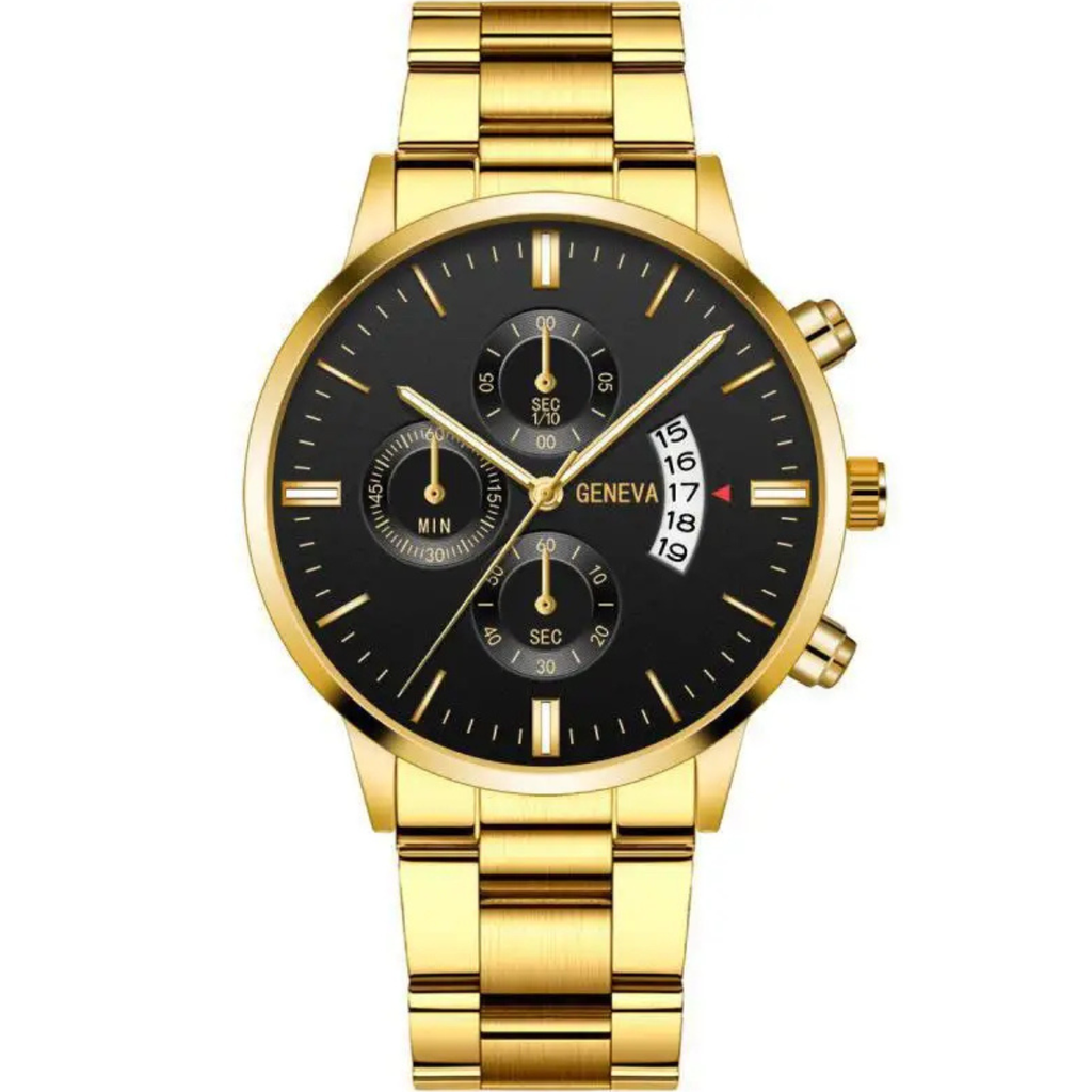 Relógio Refined Design Gold Black - GENEVA