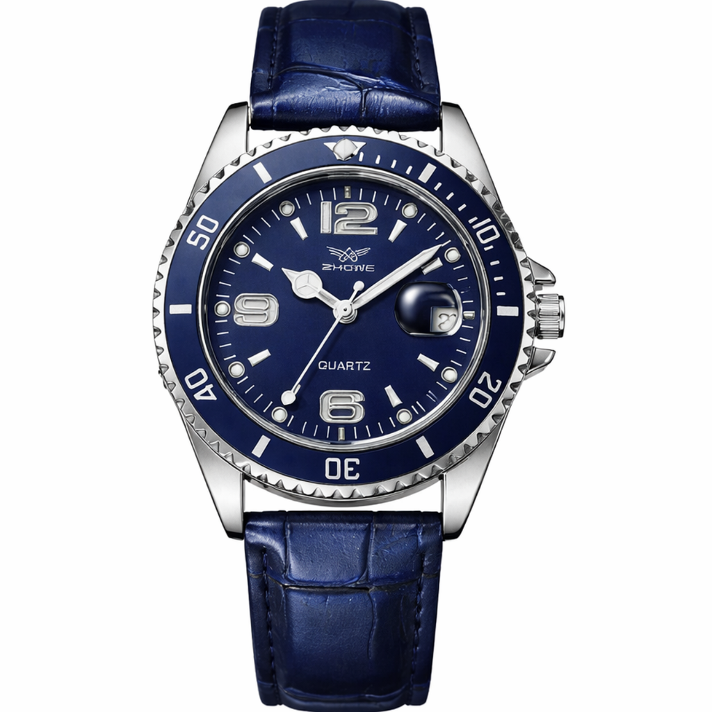 Relógio Classic Design Blue - ZHOWE