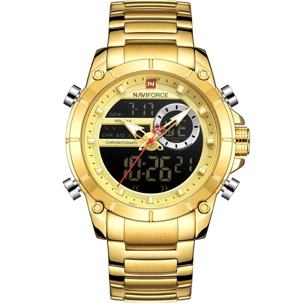 Relógio Robust Presence Golden Black - NAVIFORCE