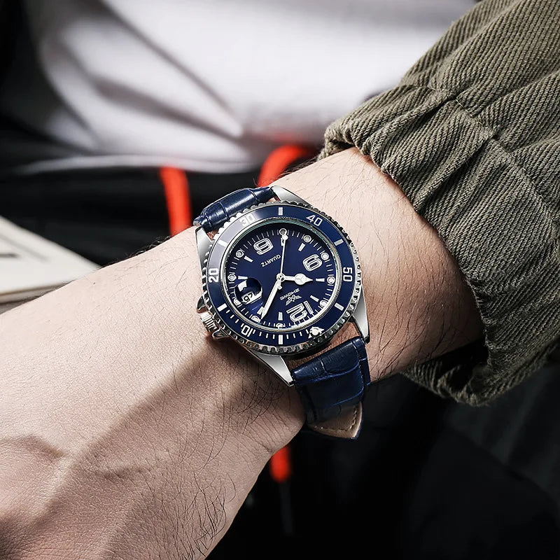 Relógio Classic Design Blue - ZHOWE