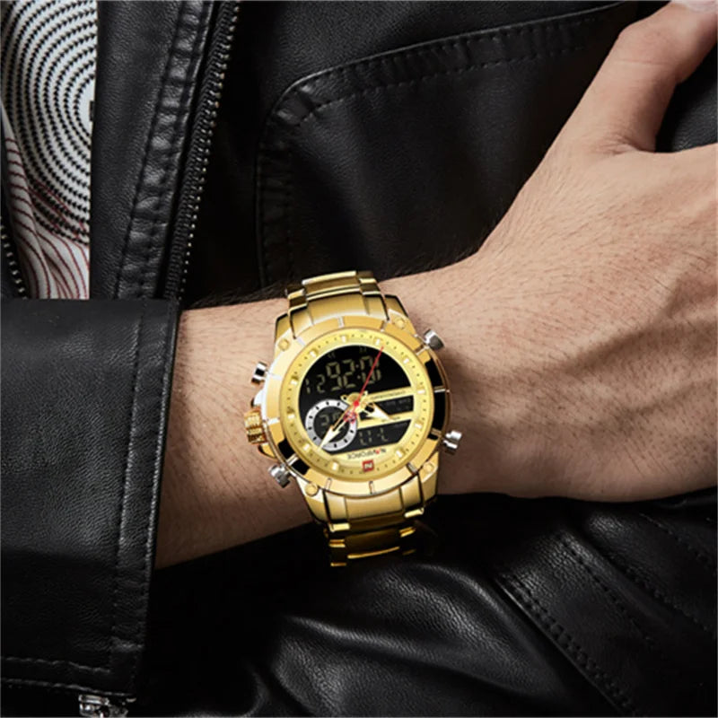 Relógio Robust Presence Golden Black - NAVIFORCE
