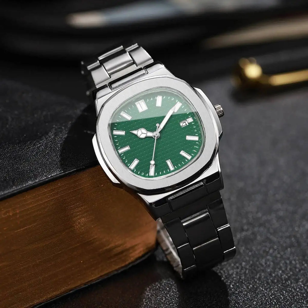 Relógio Classic Minimalist Silver Green - VOLAKO