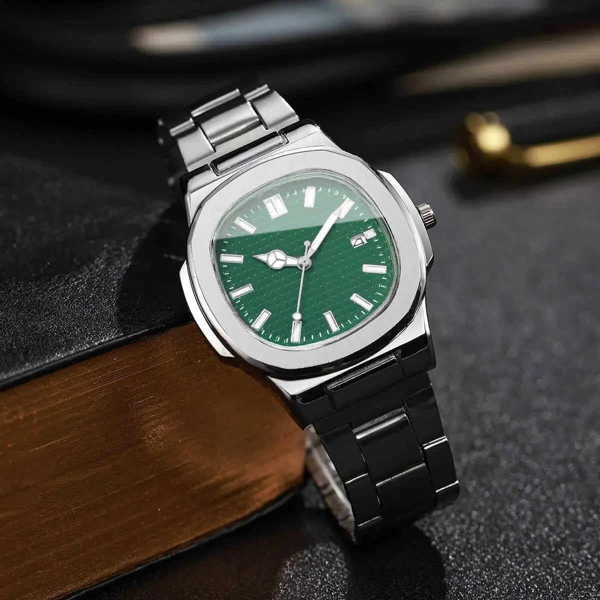 Relógio Classic Minimalist Silver Green - VOLAKO