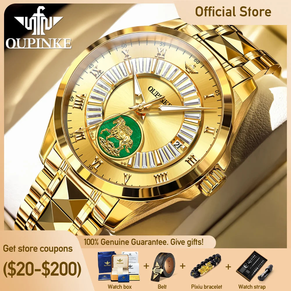 Relógio Luxury Robust Presence Gold - OUPINKE