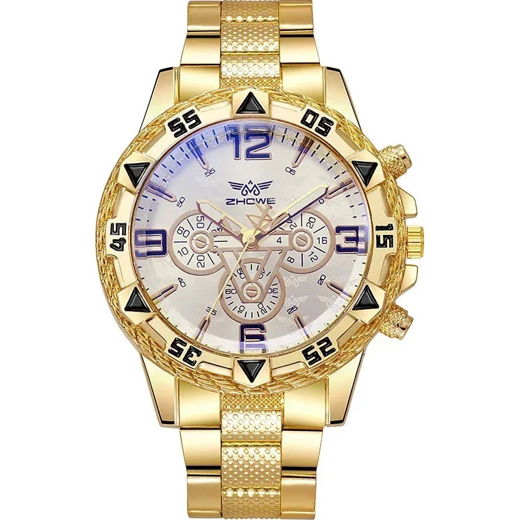 Relógio Robust Presence Gold White - ZHOWE