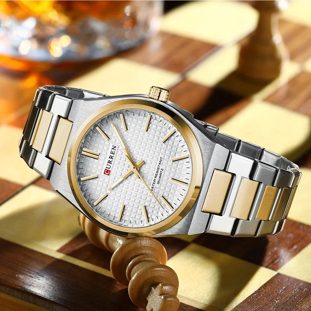 Relógio Sophisticated Luxury Gold Sliver - CURREN