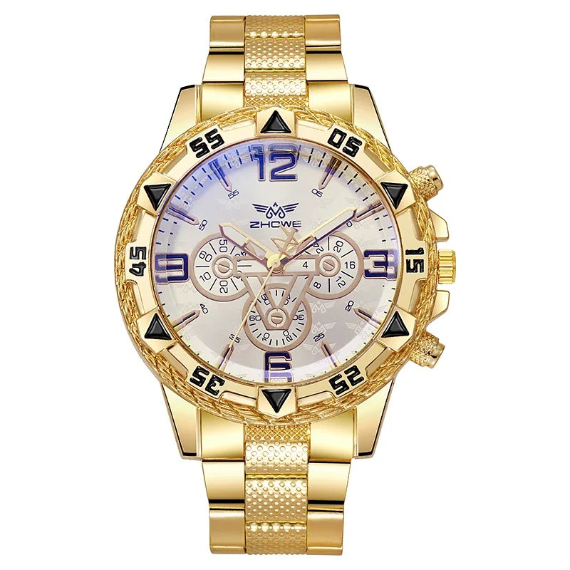 Relógio Robust Presence Gold White - ZHOWE