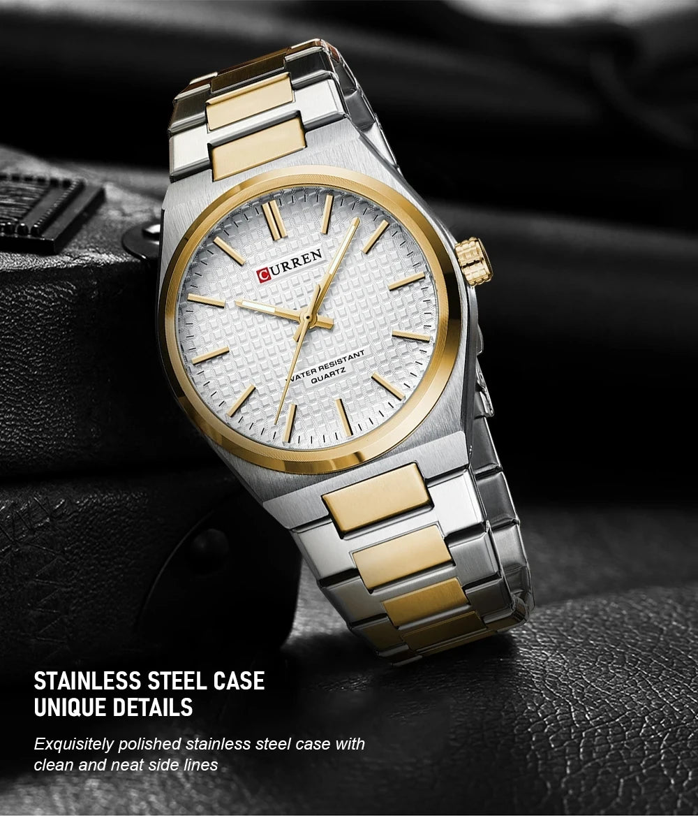 Relógio Sophisticated Luxury Gold Sliver - CURREN
