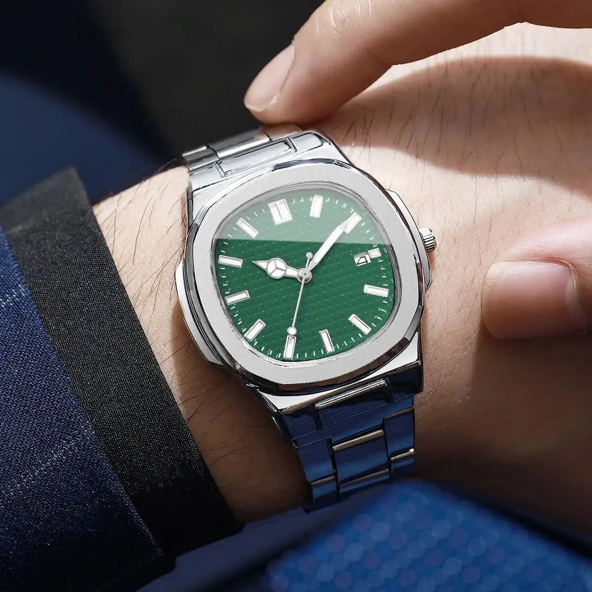 Relógio Classic Minimalist Silver Green - VOLAKO