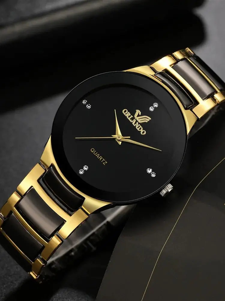 Relógio Sophisticated Luxury Gold Black - ORLANDO