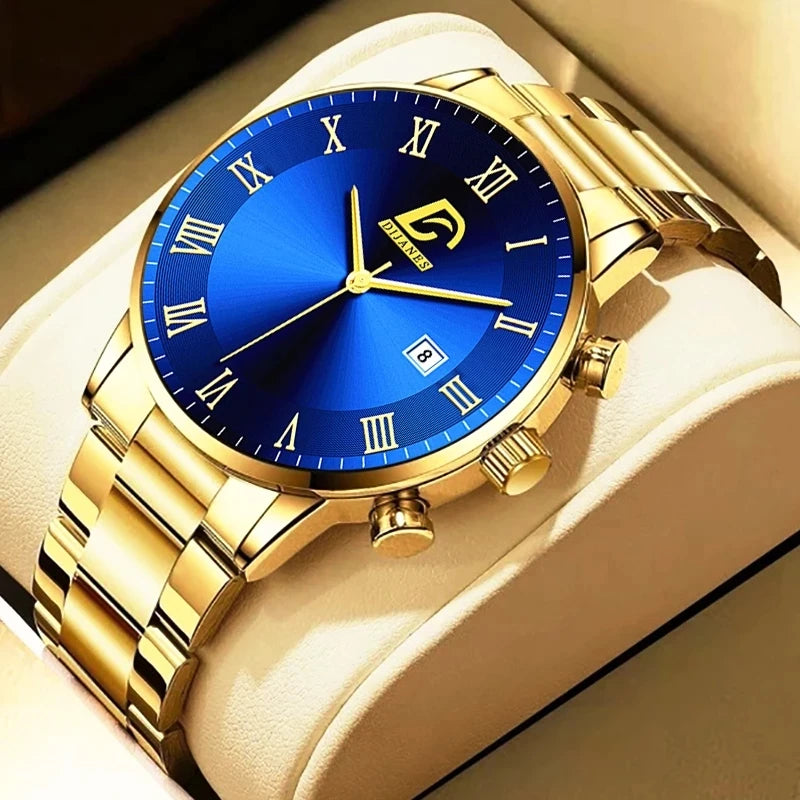 Relógio Luxury Gold Blue - DIJANES