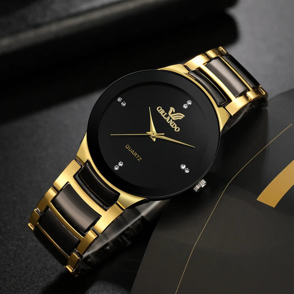 Relógio Sophisticated Luxury Gold Black - ORLANDO