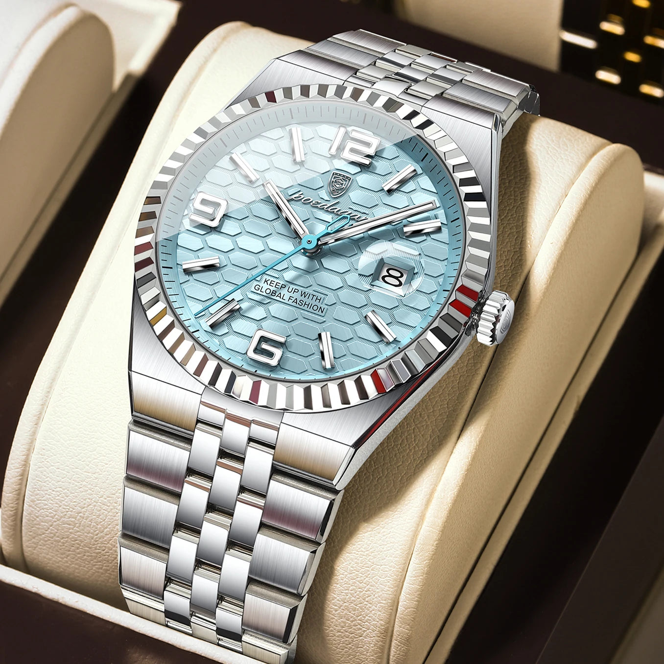 Relógio Luxury Design Mintblue - POEDAGAR