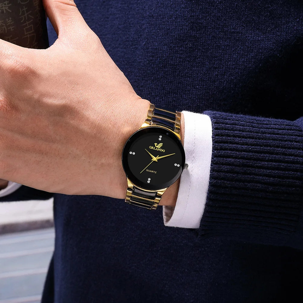 Relógio Sophisticated Luxury Gold Black - ORLANDO
