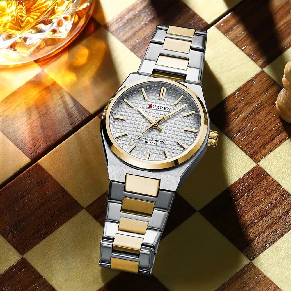 Relógio Sophisticated Luxury Gold Sliver - CURREN