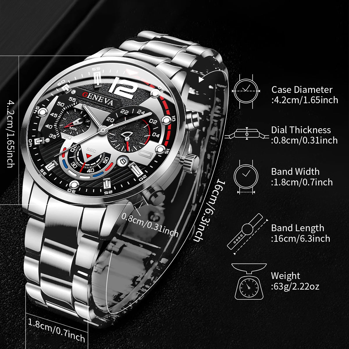 Relógio Classic Robust Silver - GENEVA