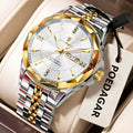 Relógio Luxury Robust Gold White - POEDAGAR